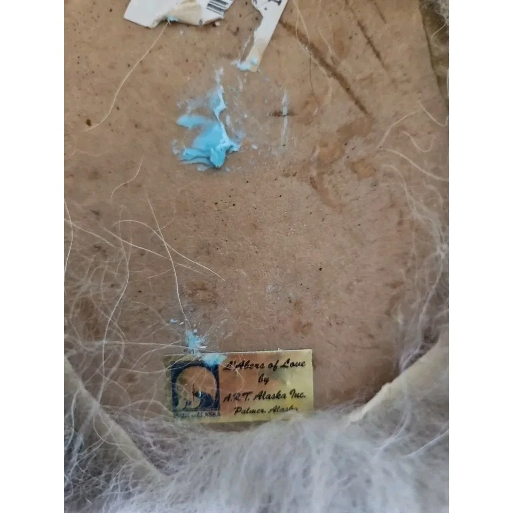 Alaska Art Native Inuit Inupiat FeMale Face Wall Fur Head Indigenous Vintage
